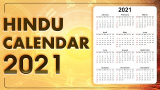 Hindu Calendar 2021  Hindu Festival Calendar 2021  Hindu Panchang 2021  Hindu holidays 2021 [upl. by Aianat591]