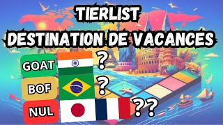 TIERLIST PAYS  Meilleures Destinations de Voyage feat Cham amp Celil [upl. by Henriques]