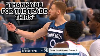 Donte DiVincenzo trash talking Knicks bench in first game back since trade 😳 [upl. by Avuha279]