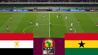 Egypt 2 vs 2 Ghana 2024 CAF Africa Cup of Nations Full match  Video game simulation PES 2021 [upl. by Christos700]