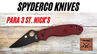 Spyderco Para 3 St Nicks Pocketknife Fablades Full Review [upl. by Neerroc]