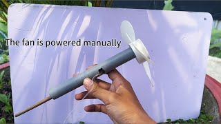 Making your own fan from plastic pipes powered by hand muscles is extremely simple  quạt cầm tay [upl. by Jordans]