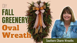 How To Fall Greenery Wreath with Coach Laurie Anne [upl. by Anikes179]