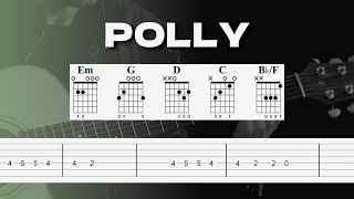 Learn to Play Polly by Nirvana  Easy Guitar Tutorial [upl. by Gautious]