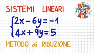 SISTEMI LINEARI  METODO DI RIDUZIONE  SL35 [upl. by Asamot]