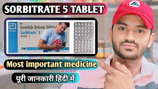 Sorbitrate 5mg tablet uses dose benefits and Side effects full review in hindi [upl. by Torbert]