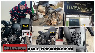 Splendor Modified 🏍️😎 Yellow Eyes Splendor😍  Ankush Thakur  vlog5 [upl. by Anatolio]