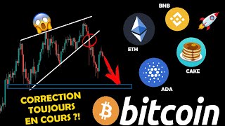 BITCOIN 😨 RETOUR 42K POSSIBLE  ETHEREUM 🚀 POURSUIT  ADA  BNB  CAKE analyse crypto monnaie fr [upl. by Yllor404]