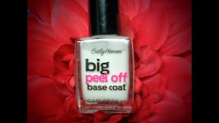 Sally Hansen Big Peel Off Base Coat Mini Review and Demo [upl. by Piper]