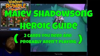 FTP Heroic Maiev Shadowsong Guide Red Quest Clutch Combo To Dominate Early Game  Warcraft Rumble [upl. by Nallij]