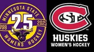 Minnesota State 2 St Cloud State 3 OT Women’s Hockey Full Highlights Nov 1624 [upl. by Vaden]