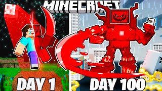 I Survived 100 Days as a BLOOD TITAN in Minecraft [upl. by Jallier]