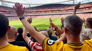 Wolves fans at Arsenal away 17824 [upl. by Zurc916]