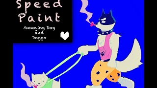 flash warning Undertale Speedpaint Annoying Dog and Doggo [upl. by Godwin]