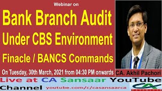 Bank Branch Audit under CBS Environment  Finacle  BANCS FlexCube Commands for Bank Audit [upl. by Dickie]