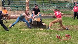 Brighids Womens Crosscut 5th Place  NH Farm amp Forestry Expo 2024  Timbersports lumberjack [upl. by Ahsimal]