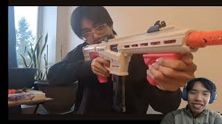 Reacting to SOMA Game Face Trion Pro Dart Blaster Unboxing  Shooting Test [upl. by Ludwig]