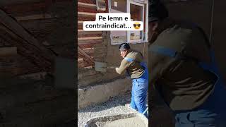 Pe lemn e contraindicat 😎goviral tencuiala lemn distractie viral romania [upl. by Colleen]