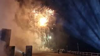 Fireworks At Clacton On Sea Essex Pier with Sound amp light show for King Charles IIIs coronation [upl. by Patten409]