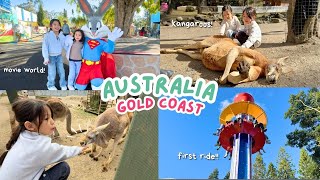 We saw Kangaroos Visiting the Zoo  exploring Movie World  Burleigh Beach  Australia Vlog [upl. by Oirramed219]