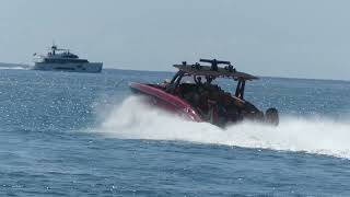 SPEED BOATS YACHTS AT HAULOVER INLET [upl. by Atinel]