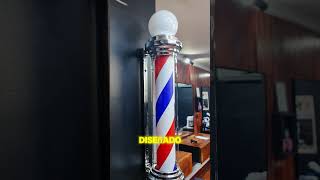 Letrero de Barberia Poste Barbero Peluqueria Luz Giratorio  LINA STORE CL barbershop [upl. by Nakada]