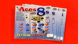 SOOD 1247 FIVE 2 ACES AND 8s Florida Lottery Scratch Tickets [upl. by Engapmahc]