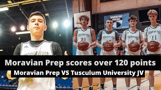 Moravian Prep scores 120 points against a COLLEGE TEAM 😳  Moravian Prep vs Tusculum University JV [upl. by Shapiro732]