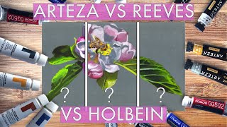 Arteza vs Reeves vs Holbein  Cheap vs Expensive Art Supplies [upl. by Willy612]