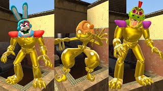 DESTROY ALL GOLD GLAMROCK ANIMATRONICS In Garrys Mod Five Nights at Freddys Gravity [upl. by Gennaro708]