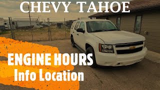 Chevrolet Tahoe  How to Find  See Engine Hours 20072014 [upl. by Htebyram]