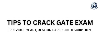 Crack GATE Exam  Tips for aspirants  GATE 2024  TheBMEGuide [upl. by Anitsud702]