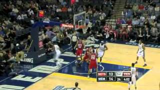 Brook Lopez dunks on Hasheem Thabeet 122110 [upl. by Aroz]