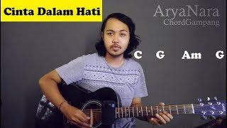 Chord Gampang Cinta Dalam Hati  Ungu by Arya Nara Tutorial Gitar Untuk Pemula [upl. by Nagud]