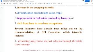 DOUBLING FARMERS INCOME  ASHOK DALWAI COMMITTEE [upl. by Aiclef]