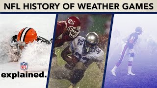 History of NFLs WORST Weather Games Snow Rain Heat amp More [upl. by Vevay]