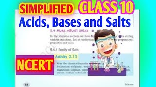 Class 10🎯Acids Bases and Salts more about salts  NCERT  board exam [upl. by Nelloc]