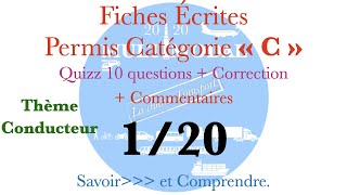 Fiches écrites permis C Thème Conducteur 120 [upl. by Chor]