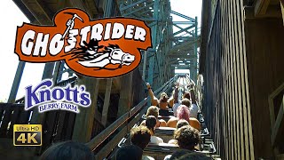 August 2022 Ghost Rider Roller Coaster On Ride 4K POV Knotts Berry Farm [upl. by Yantruoc128]