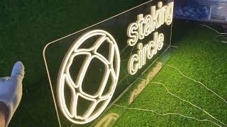 Staking Circle neon sign [upl. by Adlihtam339]