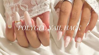 POLYGEL NAIL HACK USING SOFT GEL FULL NAIL COVERS  BEGINNER FRIENDLY NAIL TUTORIALS  QUICK amp EASY [upl. by Itsirk]