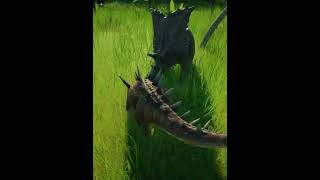 Chasmosaurus VS Chungkingosaurus  Jurassic World Evolution 2 shorts [upl. by Hi]