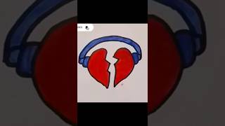 How to drow Broken heart 💔drwaingforkids easydrawing [upl. by Thane]