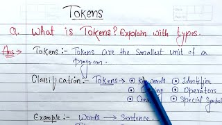 Tokens in C in hindi  types of tokens Keywords identifier strings operators constants etc [upl. by Fineberg]