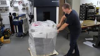 Unboxing new 50 watt fiber laser engraving marking machine [upl. by Aryamoy]