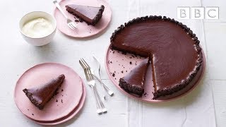 Mouthwatering salted chocolate tart  Simply Nigella  BBC [upl. by Aloise]