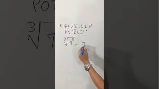 Como transformar radical ∛7⁸ em potência com expoente fracionário❓ [upl. by Sanfo]