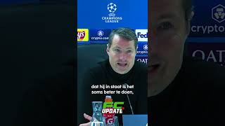 Feyenoordtrainer Priske over Wellenreuther feyenoord championsleague voetbal [upl. by Acinoda]