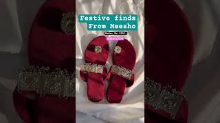 Meesho festive footwear  affordable footwear haul meesho  shorts  meesho haul [upl. by Treblig390]