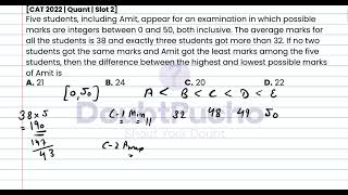 CAT 2024  CAT 2022 Quant Slot 2  Q16 Video Solution  doubtpucho [upl. by Analem]